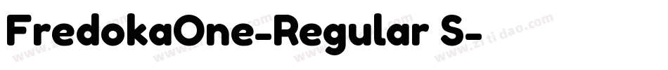 FredokaOne-Regular S字体转换